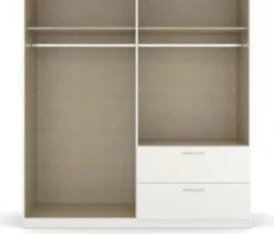 rauch Schlafzimmer-Set »Skandi« mit Bett, Nachttisch, Kleiderschrank und Kommode, weiß