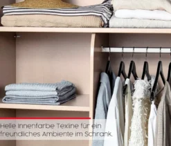 rauch Schrank »Skat Shine«, 6-türig mit Glasrahmentüren, beige/champagner