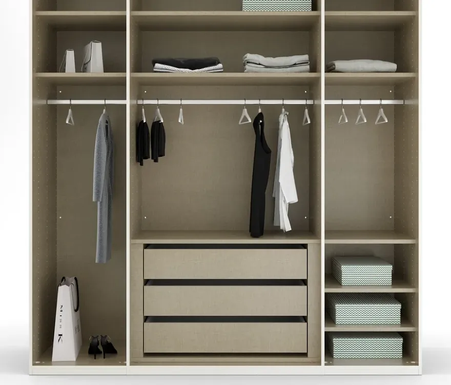 rauch Schrank »Skat Shine«, 4-türig mit Glasrahmentüren, beige/champagner