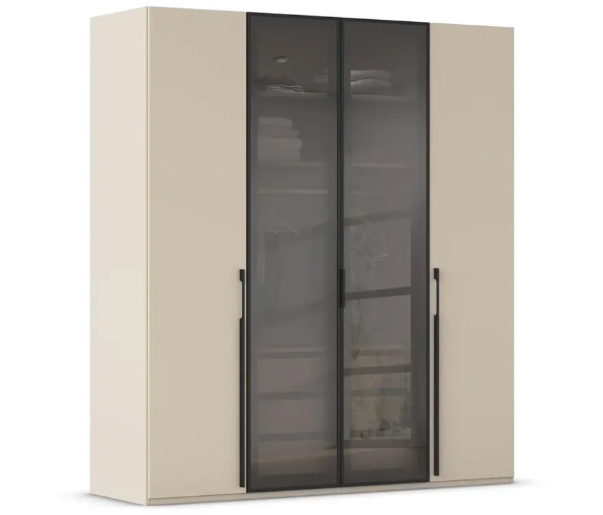 rauch Schrank »Skat Shine«, 4-türig mit Glasrahmentüren, beige/champagner