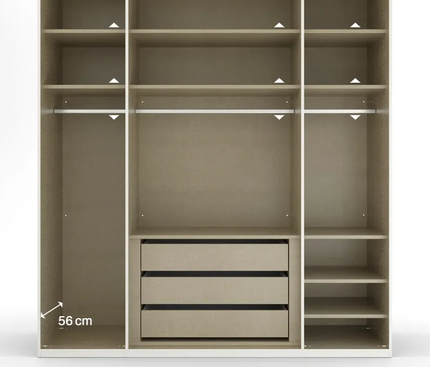 rauch Schrank »Skat Shine«, 4-türig mit Glasrahmentüren, beige/champagner