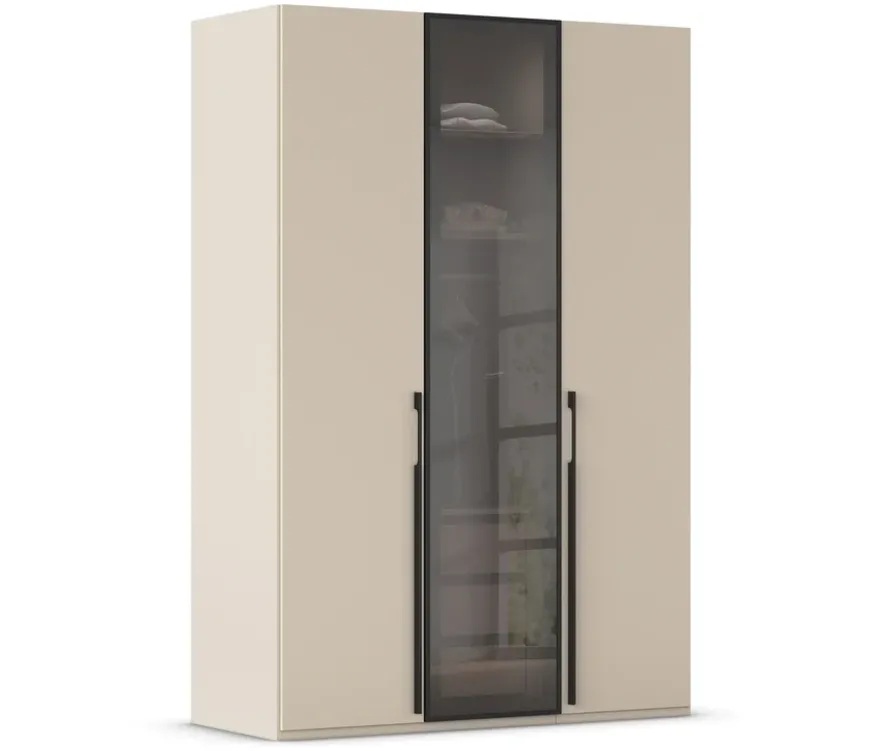 rauch Schrank »Skat Shine«, 3-türig mit Glasrahmentür, beige/champagner