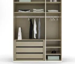 rauch Schrank »Skat Shine«, 3-türig mit Glasrahmentür, beige/champagner