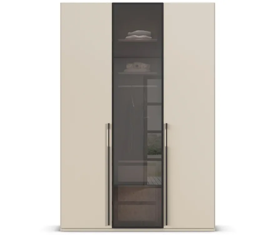 rauch Schrank »Skat Shine«, 3-türig mit Glasrahmentür, beige/champagner