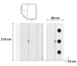 rauch Wäscheschrank »Allrounder«, 2-türiger Wäscheeinwurf- und Eckschrank