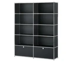 Regal »CN3« mit 2 Klappen, schwarz