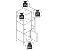 Regal Metall »CN3 Kids« mit 2 Türen, pistazie