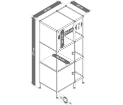 Regal Metall »CN3 Kids« mit 2 Türen, pistazie