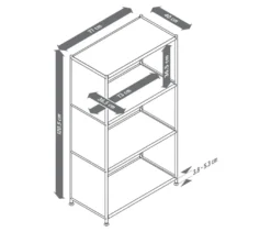 Regal Metall »CN3« mit 3 Fächern
