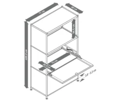 Regal Metall »CN3« mit 2 Klappenfächern