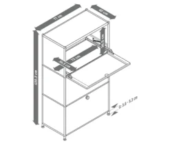 Regal Metall »CN3« mit 3 Klappenfächern
