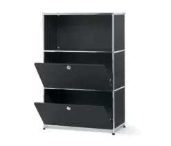 Regal Metall »CN3« mit 2 Klappenfächern, schwarz