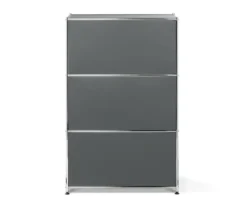 Regal Metall »CN3« mit 3 Klappenfächern, grau