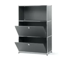 Regal Metall »CN3« mit 2 Klappenfächern, grau