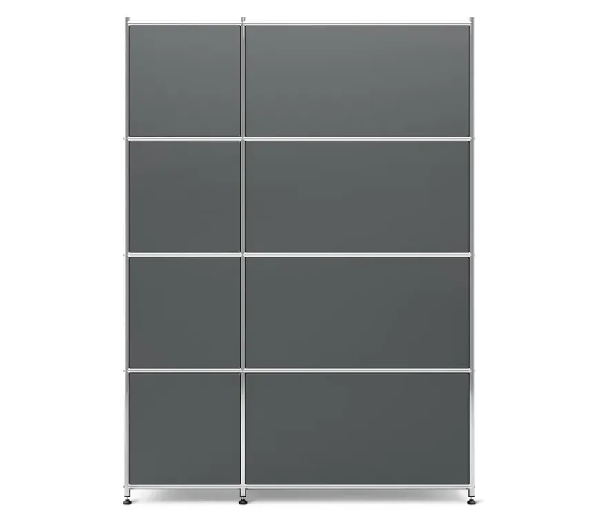 Regal Metall »CN3« mit 4 Klappenfächern, grau