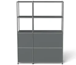 Regal Metall »CN3« mit 4 Klappenfächern, grau