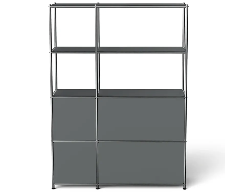 Regal Metall »CN3« mit 4 Klappenfächern, grau