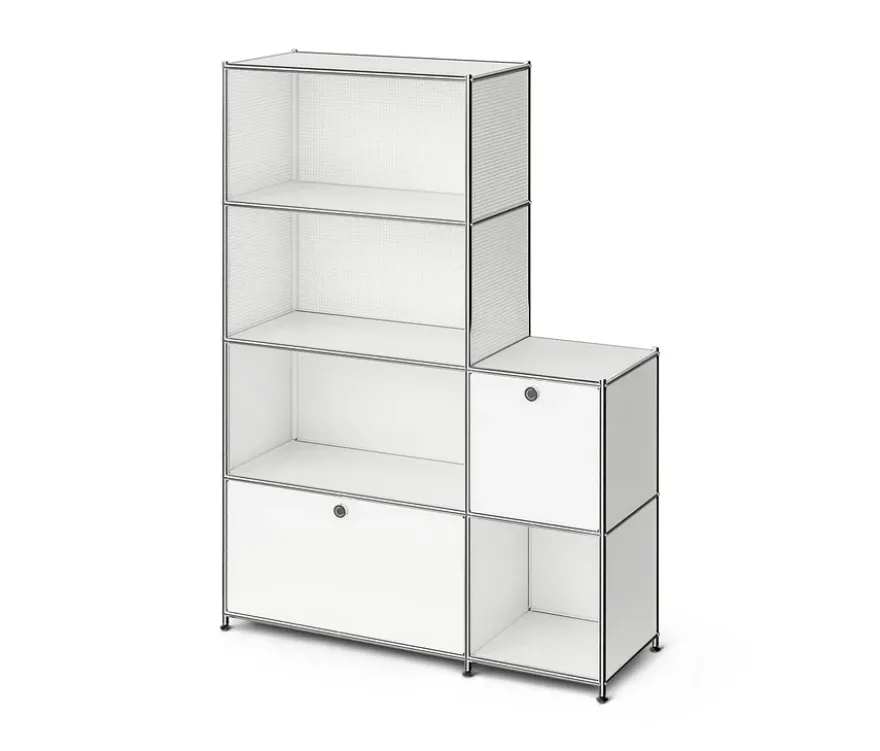 Regal Metall »CN3« mit 2 Klappenfächern, weiß
