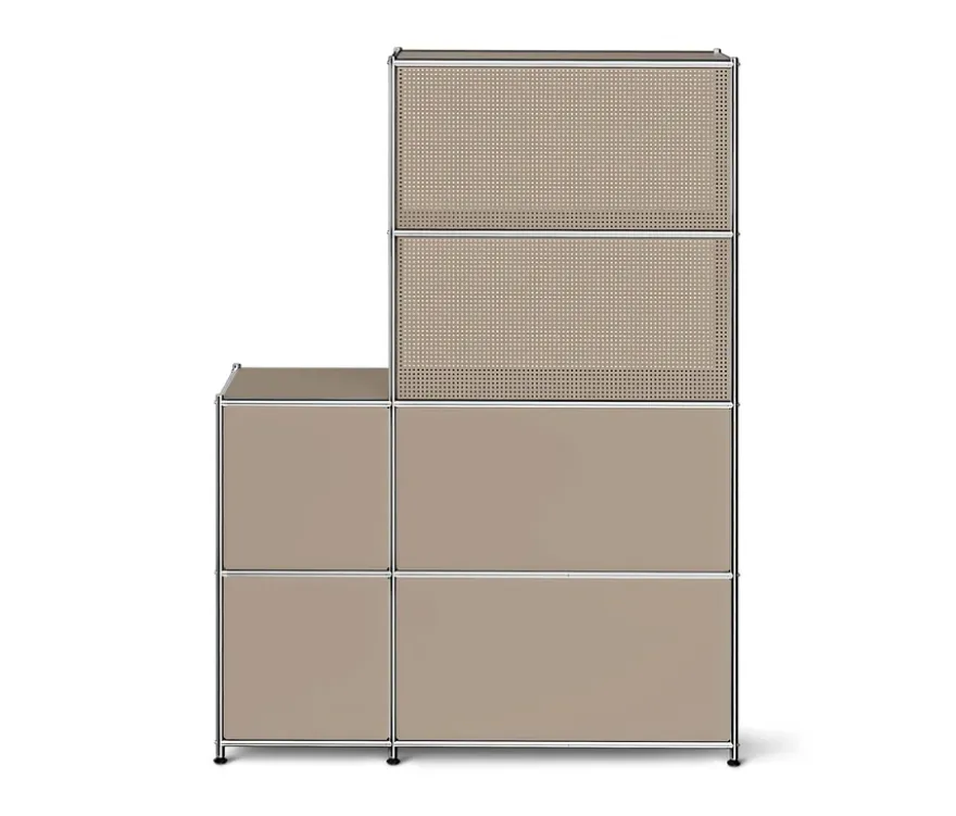 Regal Metall »CN3« mit 2 Klappenfächern, taupe