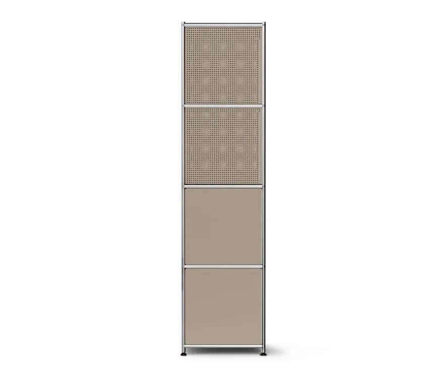 Regal Metall »CN3« mit 2 Klappenfächern, taupe