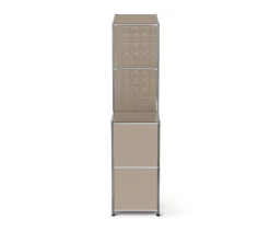 Regal Metall »CN3« mit 2 Klappenfächern, taupe