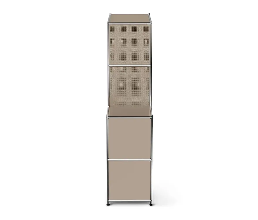 Regal Metall »CN3« mit 2 Klappenfächern, taupe