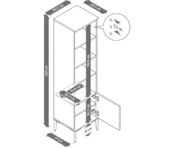 Regal »REET« mit Lamellenoptik