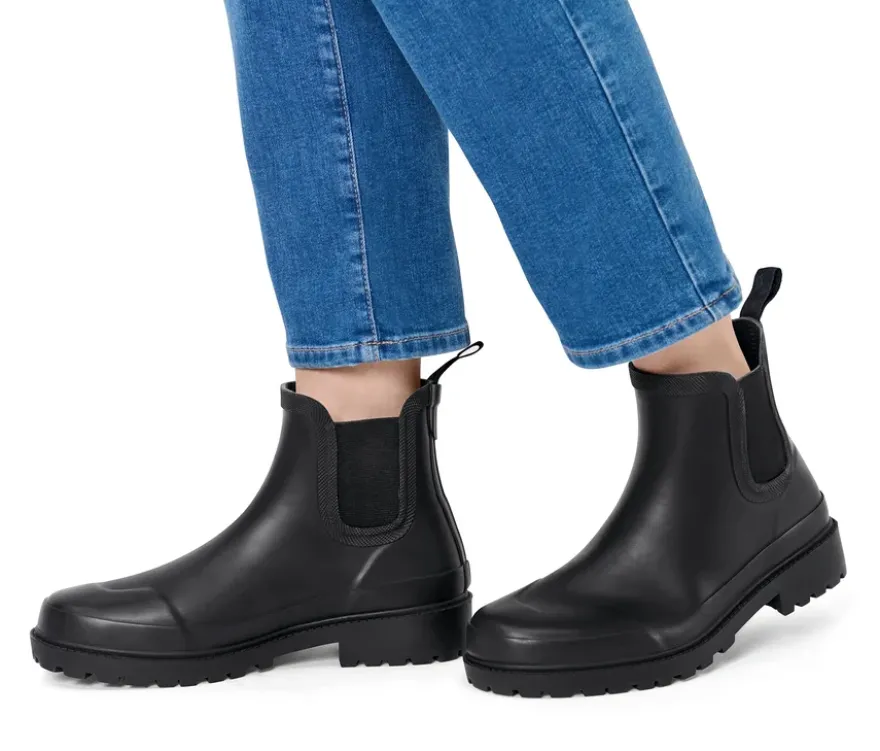 Regenstiefeletten, schwarz