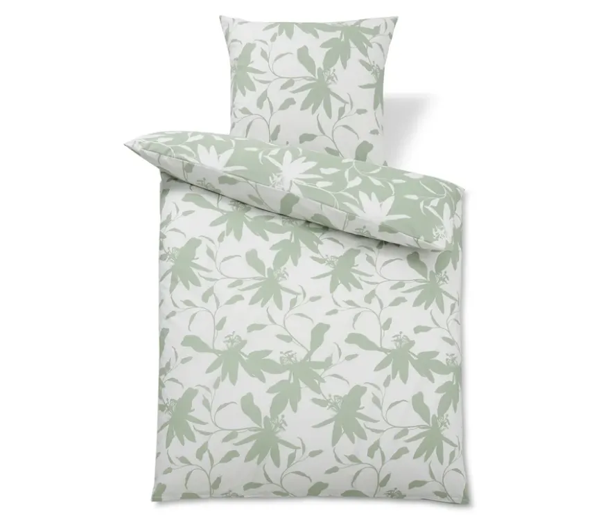 Renforcé-Bettwäsche, floral, Normalgröße