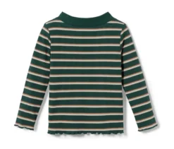 Rippshirt, grün geringelt