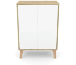 Roba Badschrank »Morena« mit 2 Türen, weiß mit Artisan-Eiche