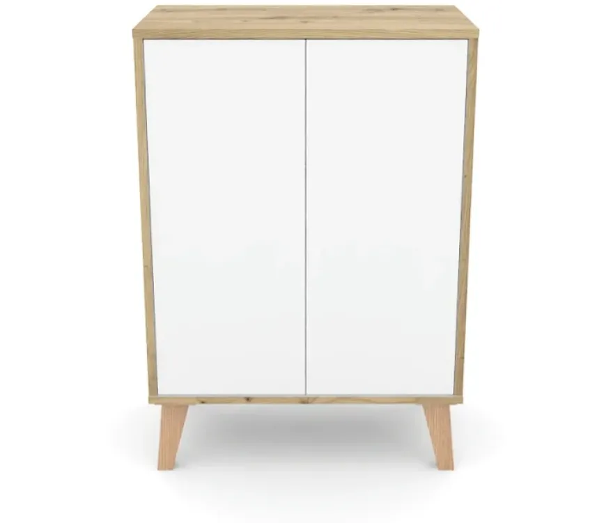 Roba Badschrank »Morena« mit 2 Türen, weiß mit Artisan-Eiche