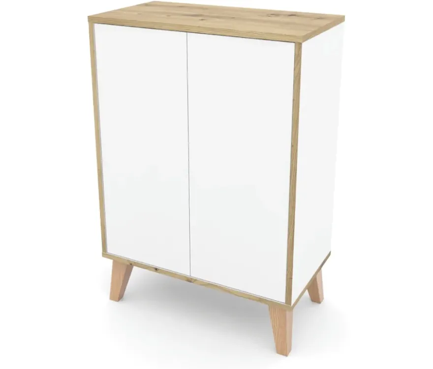 Roba Badschrank »Morena« mit 2 Türen, weiß mit Artisan-Eiche