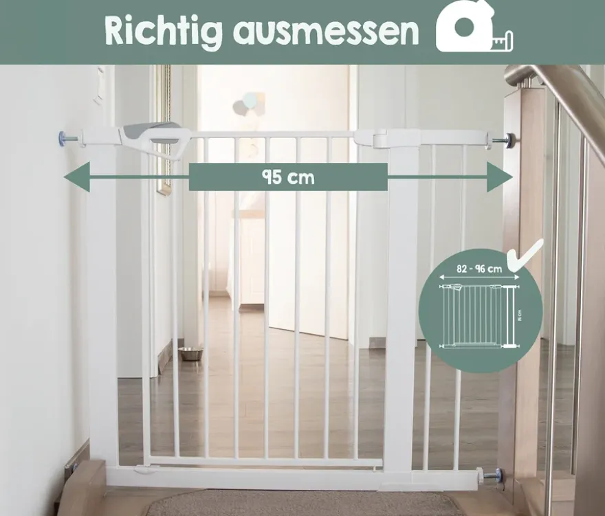 roba easySafe+ Tür-und-Treppen-Schutzgitter, weiß