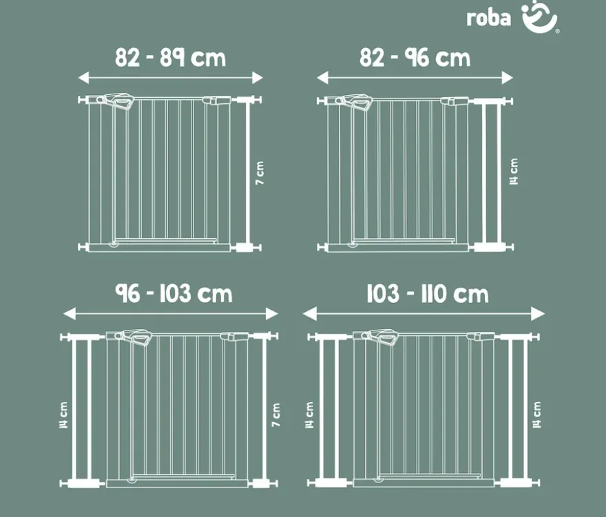 roba easySafe+ Tür-und-Treppen-Schutzgitter, weiß