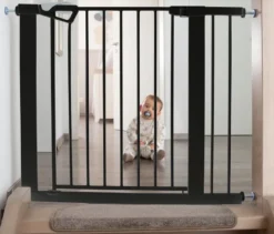 roba easySafe+ Tür-und-Treppen-Schutzgitter mit 7-cm-Erweiterung, schwarz