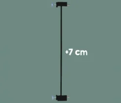 roba easySafe+ Tür-und-Treppen-Schutzgitter mit 7-cm-Erweiterung, schwarz