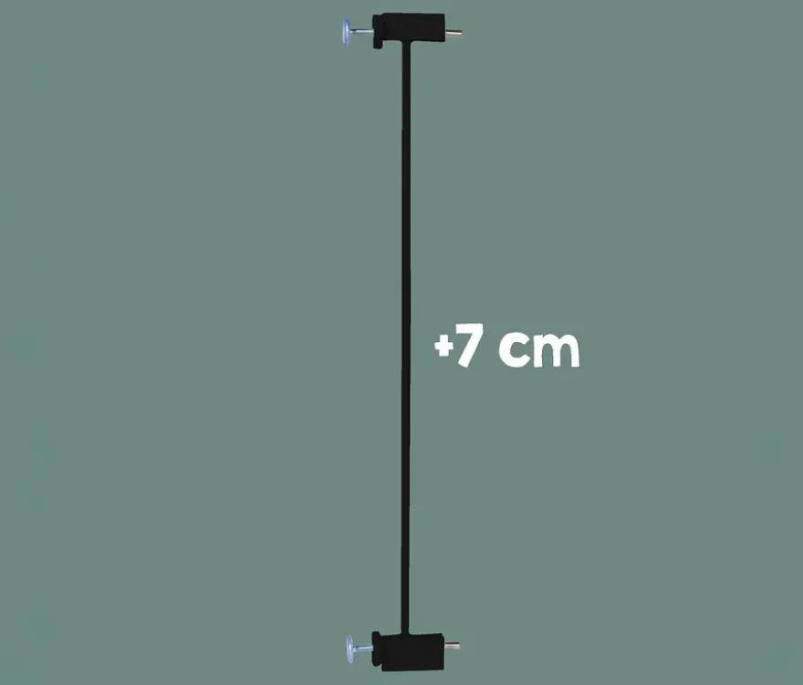 roba easySafe+ Tür-und-Treppen-Schutzgitter mit 7-cm-Erweiterung, schwarz