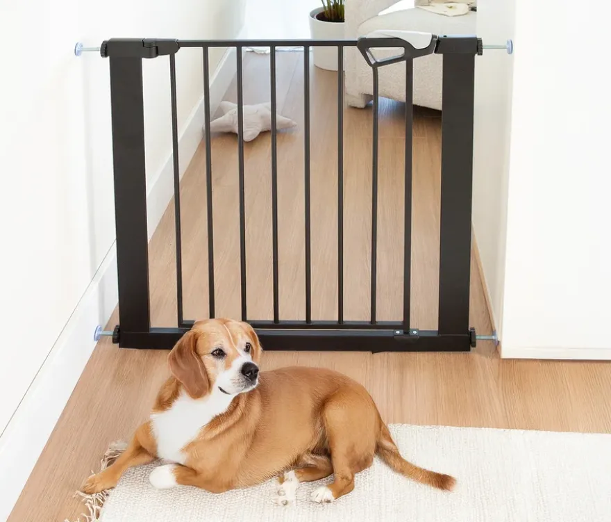 roba easySafe+ Tür-und-Treppen-Schutzgitter mit 7-cm-Erweiterung, schwarz