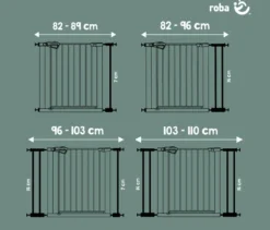 roba easySafe+ Tür-und-Treppen-Schutzgitter, schwarz