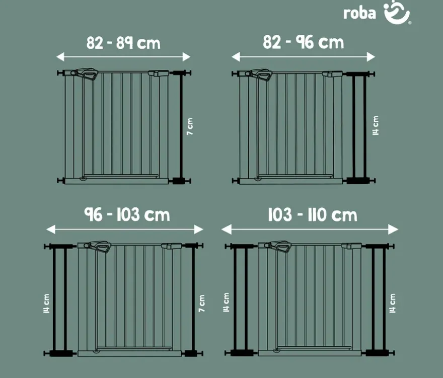 roba easySafe+ Tür-und-Treppen-Schutzgitter, schwarz