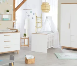 roba »Finn« Kinderzimmerset mit Bett, Wickelkommode und 3-türigem Schrank