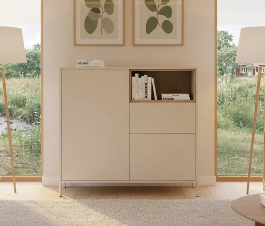 Roba Highboard »Hygge« mit 2 Türen, cashmere-weiß