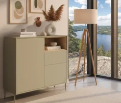 Roba Highboard »Hygge« mit 2 Türen, salbeigrün