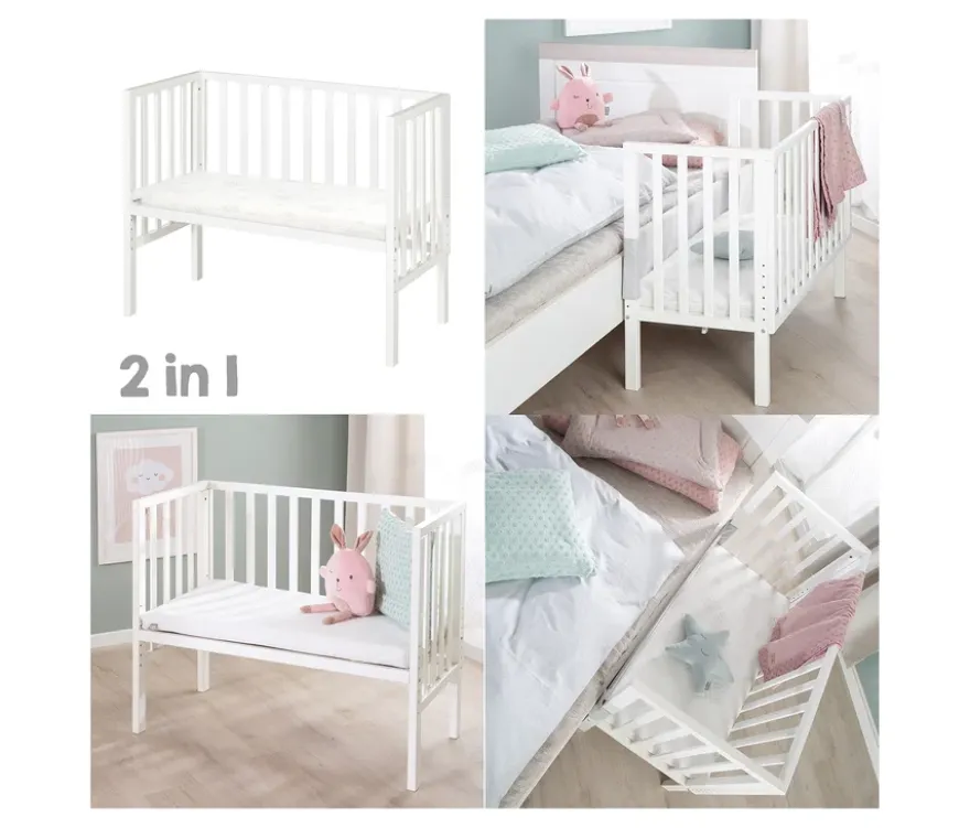 roba 2-in-1-Beistellbett »safe asleep®«, weiß