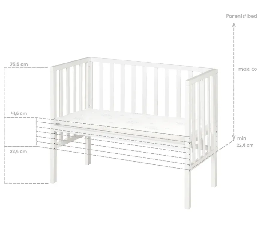 roba 2-in-1-Beistellbett »safe asleep®«, weiß