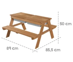 roba Kinder-Outdoor-Sitzgruppe »Picknick for 4«, mit Spielwannen, Teakoptik