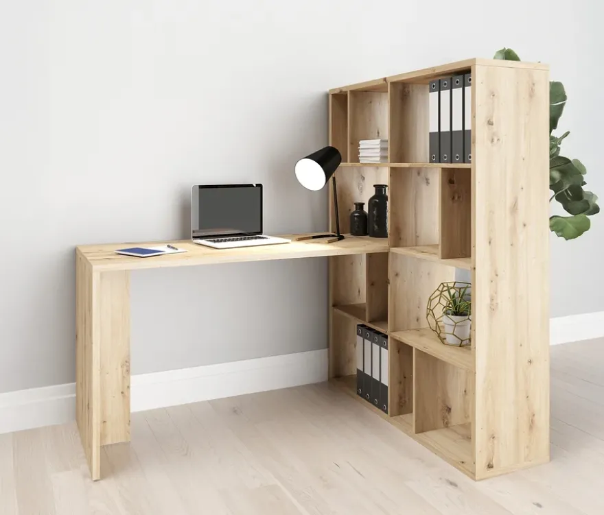 Roba Set, Raumteiler mit Schreibtisch, Artisan-Eichenoptik