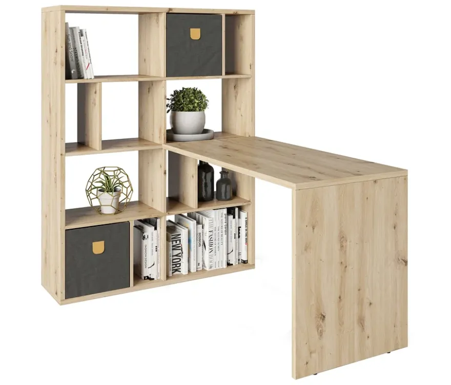 Roba Set, Raumteiler mit Schreibtisch, Artisan-Eichenoptik