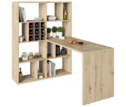 Roba Set, Raumteiler mit Schreibtisch, Artisan-Eichenoptik